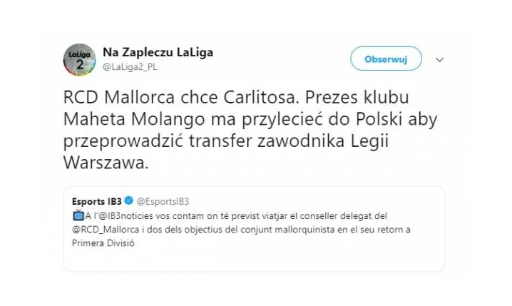 BOMBA! Carlitos z ofertą z LaLiga